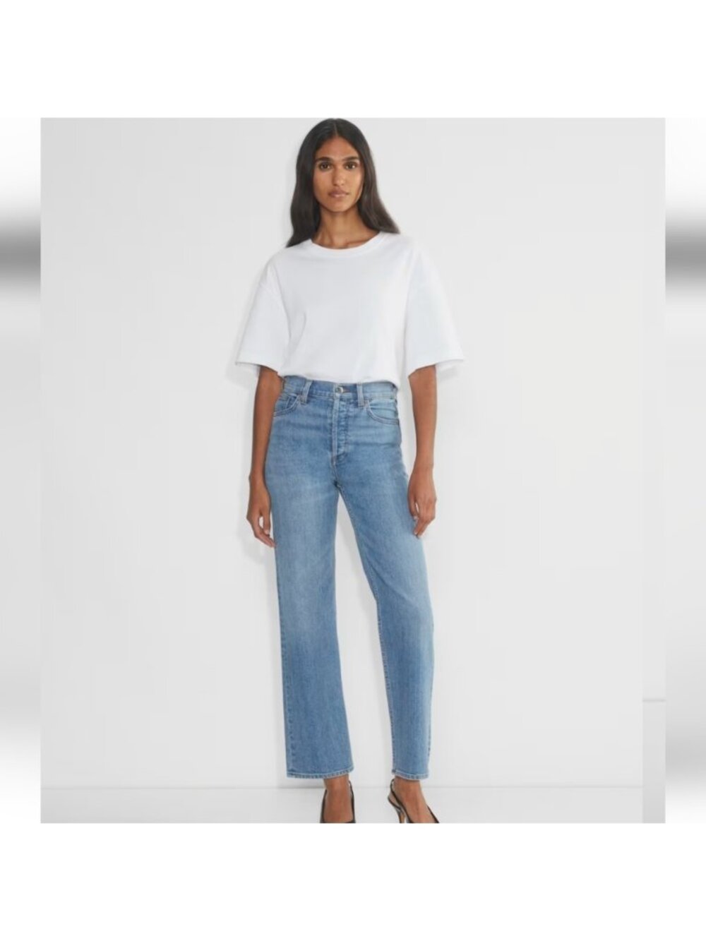 Aritzia Denim Forum the arlo hi-rise straight jean